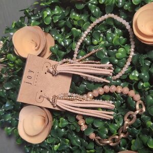 Joy Susan Beaded Tassel Earrings Set